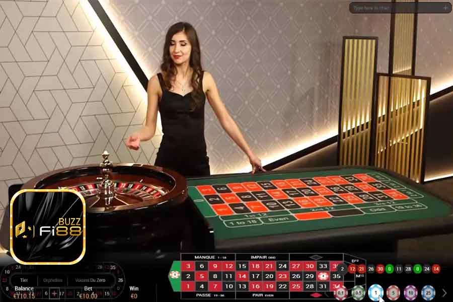 Live casino roulette