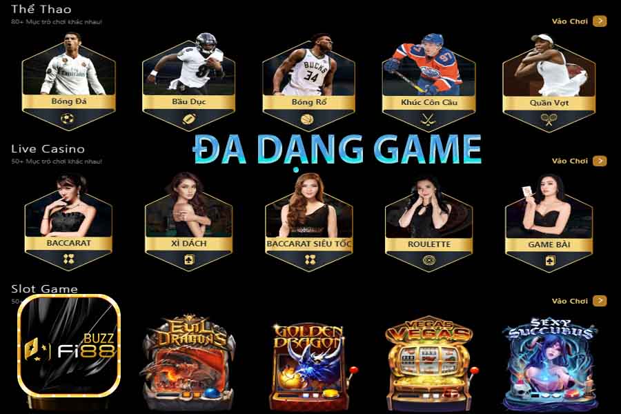 Nhà cái cung cấp với đa dạng các sản phẩm game hấp dẫn