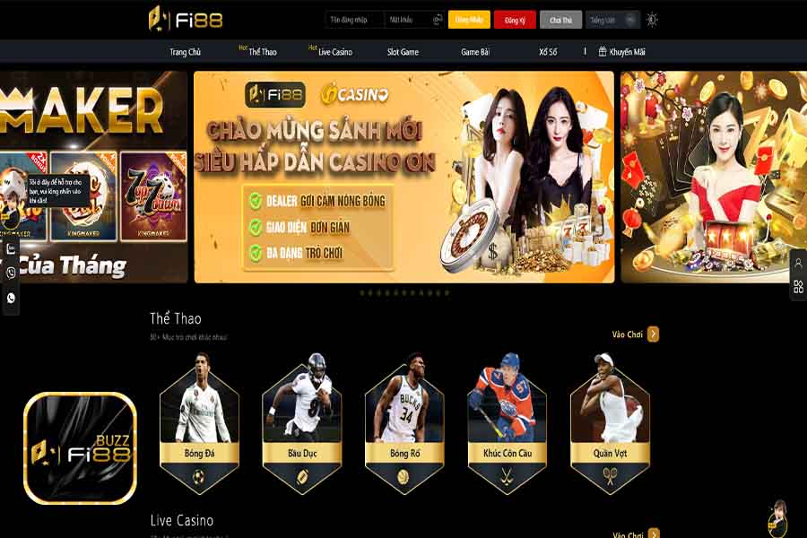 Về phần giao diện fi88