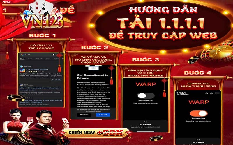 Các bước cơ bản để có thể tải app vn123 về điện thoại