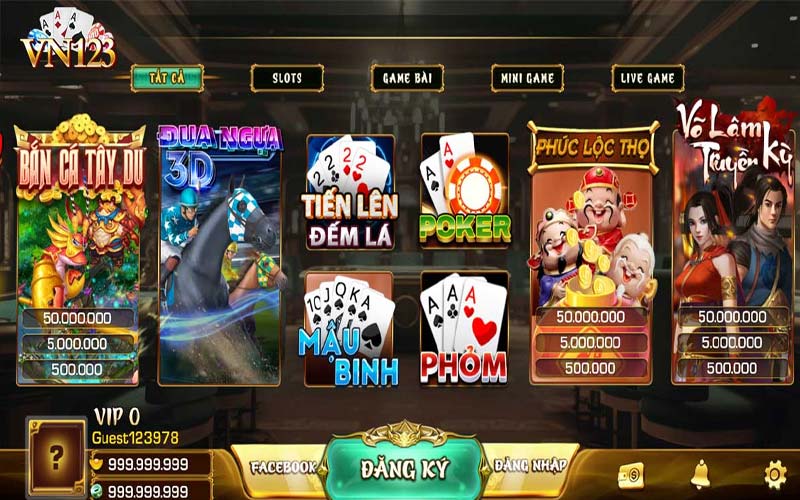 Ứng dụng vn123 có nhiều game cá cược khác nhau
